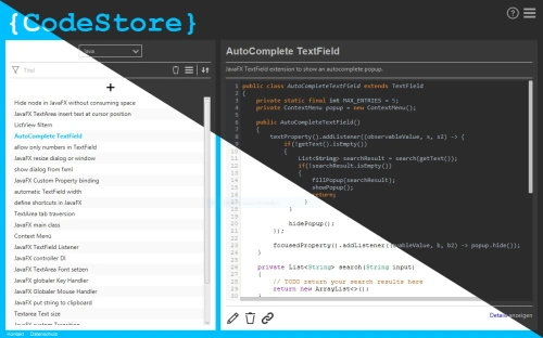 The appearance of the light and dark mode in {CodeStore}.>